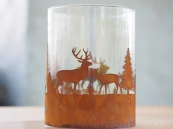 Windlicht, met bos en herten