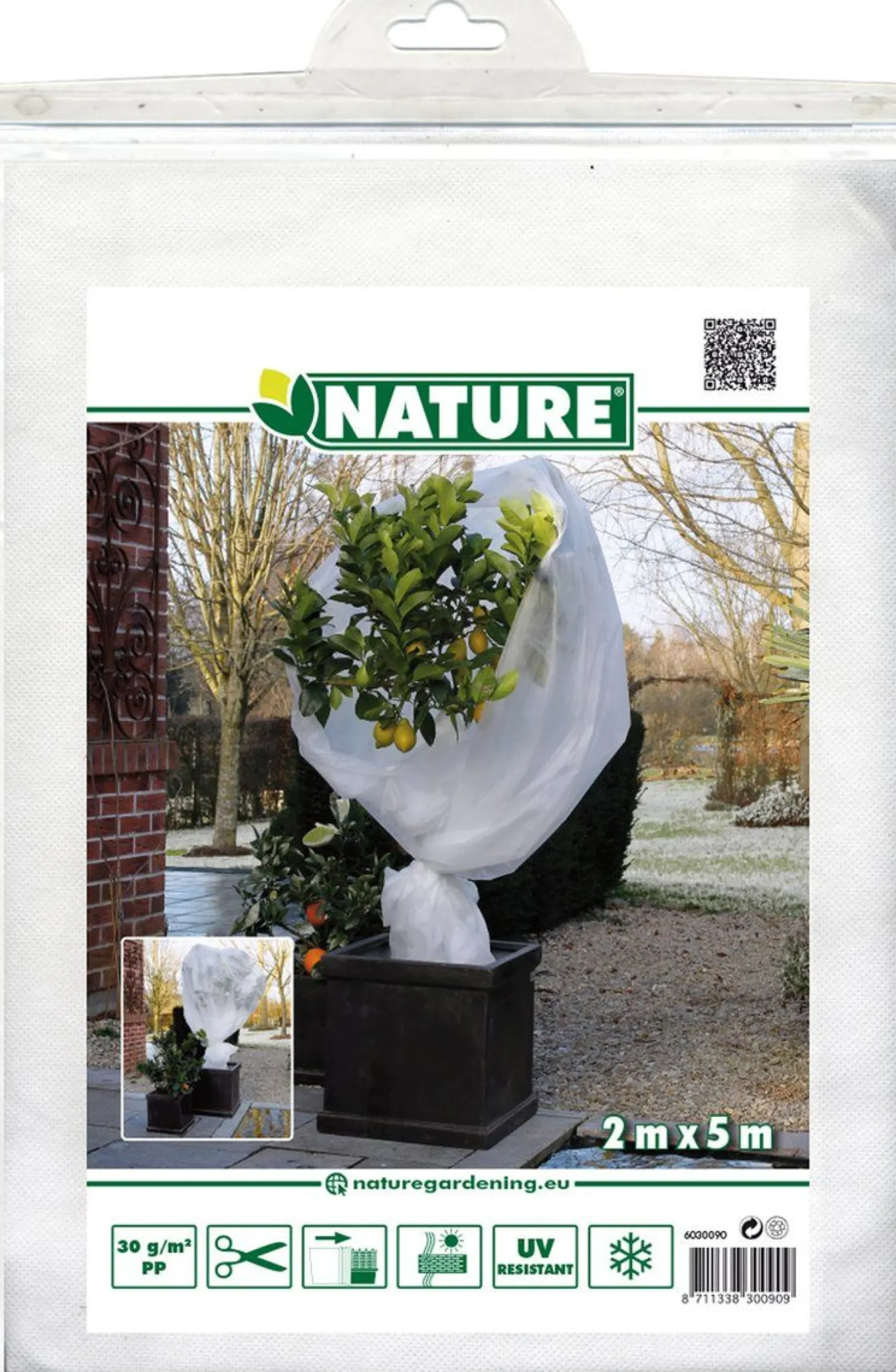 Winterafdekvlies 2x5m wit 30g/m²