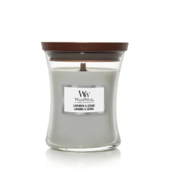 Woodwick Geurkaars lavender & cedar medium