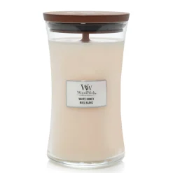 Woodwick Geurkaars white honey Large