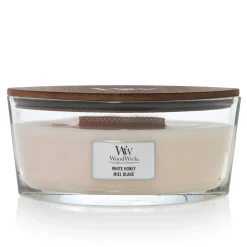 Woodwick Geurkaars white honey ellipse
