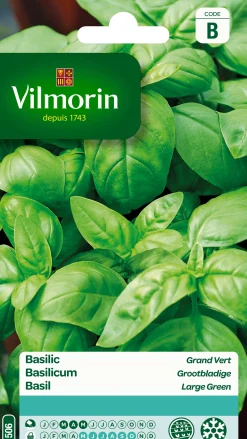 Zaden basilicum grootbladige 2g