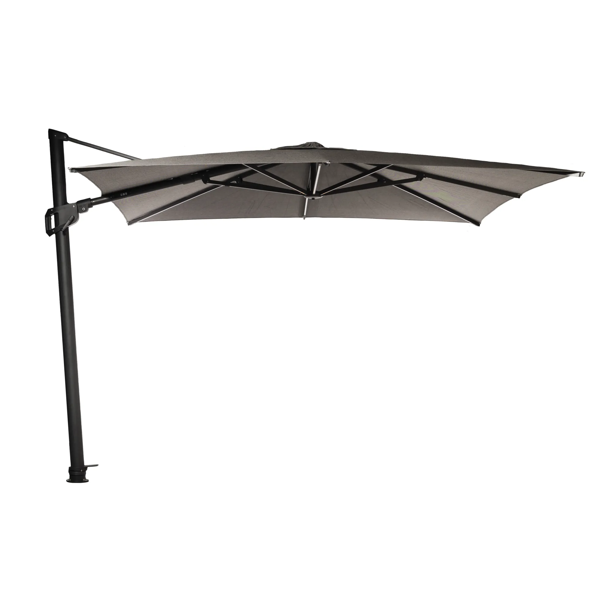 Zweefparasol Deluxe antraciet met LED