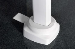 Zweefparasol Malaga wit-soft grijs