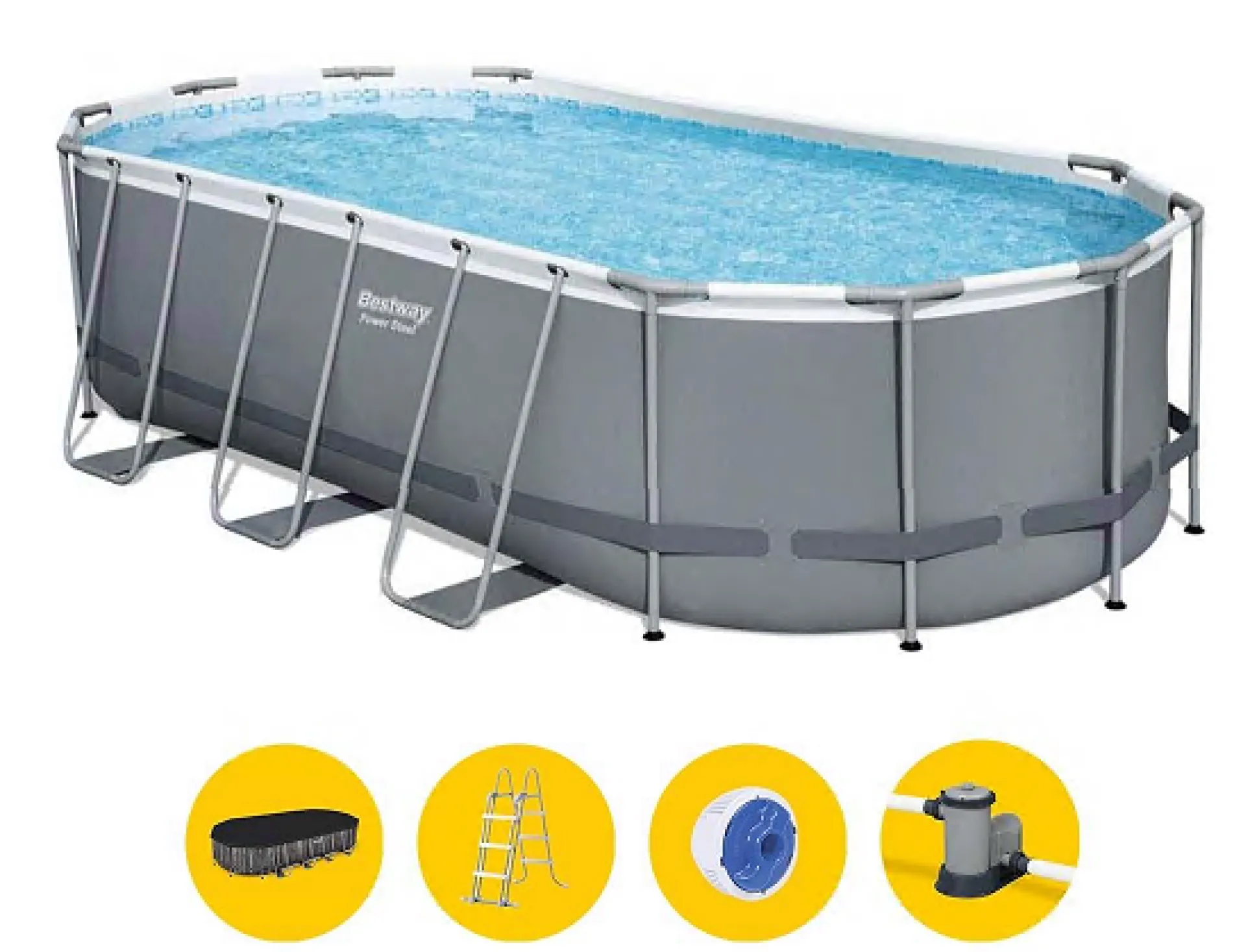 Zwembad Power Steel oval pool set